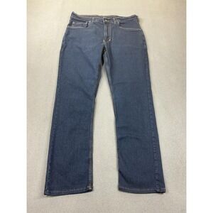 Origin Legit Fit Jeans Mens 36x30 Dark Wash Blue Straight Stretch Denim USA